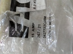 Eaton 3437722C08M Dual Sensing Fuselink 15A 8.3KV 267/21 Cooper Power Fuse Link