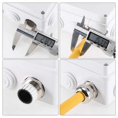 Ip68 Waterproof 304 Stainless Steel Cable Glands Compression Junction M8-M100