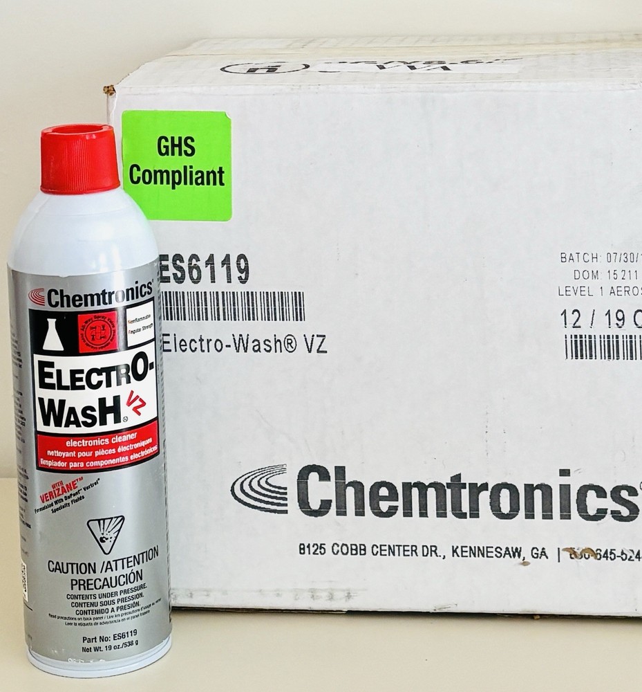 CHEMTRONICS 19oz Electro-Wash VZ Part ES6119 Electronics Cleaner NON-FLAMMABLE