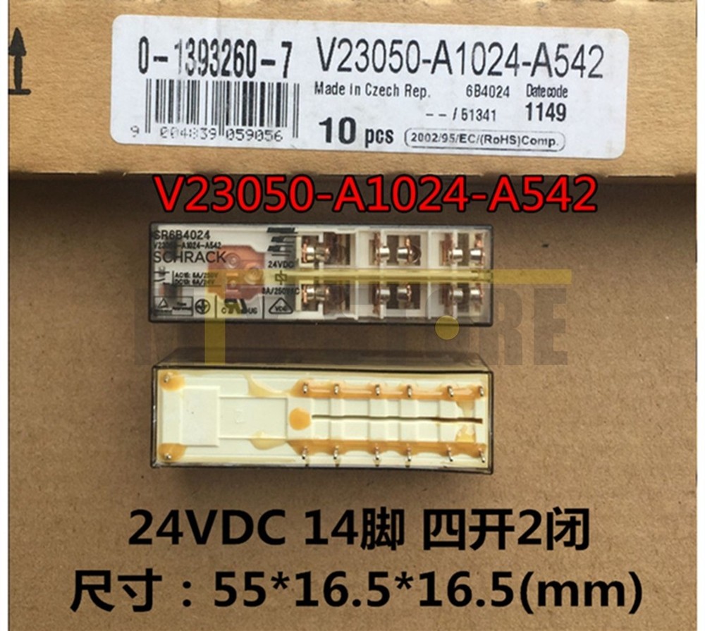 1PC SR6B4024 V23050-A1024-A542 Safety Relay 8A 250VAC 24VDC 14 Pins