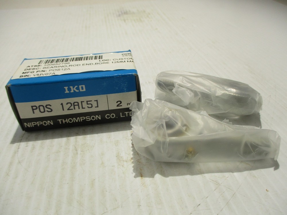 NEW BOX OF 2 IKO POS12A ROD END BEARING 12MM BORE