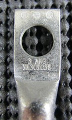 BURNDY YA3CTC38 AWG#3 3/8″ 1-HOLE LONG BARREL LUG – LOT OF 4 / NEW IN PACKAGE