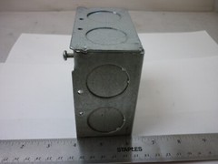 Electrical Box, Square, 4″ x 4″ x 2-1/8″, 30.3 cu. in (SETS OF 10)