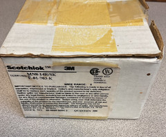 SCOTCHLOK 3M MN8-14R/SK Ring-Terminal 8AWG #1/4 Screw -200PC NEW OLDER STOCK