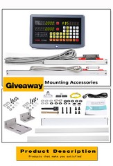 0.001mm/0.005mm SINO 2-Axis Digital Readout Set KA300/KA500 Linear Scale Encoder