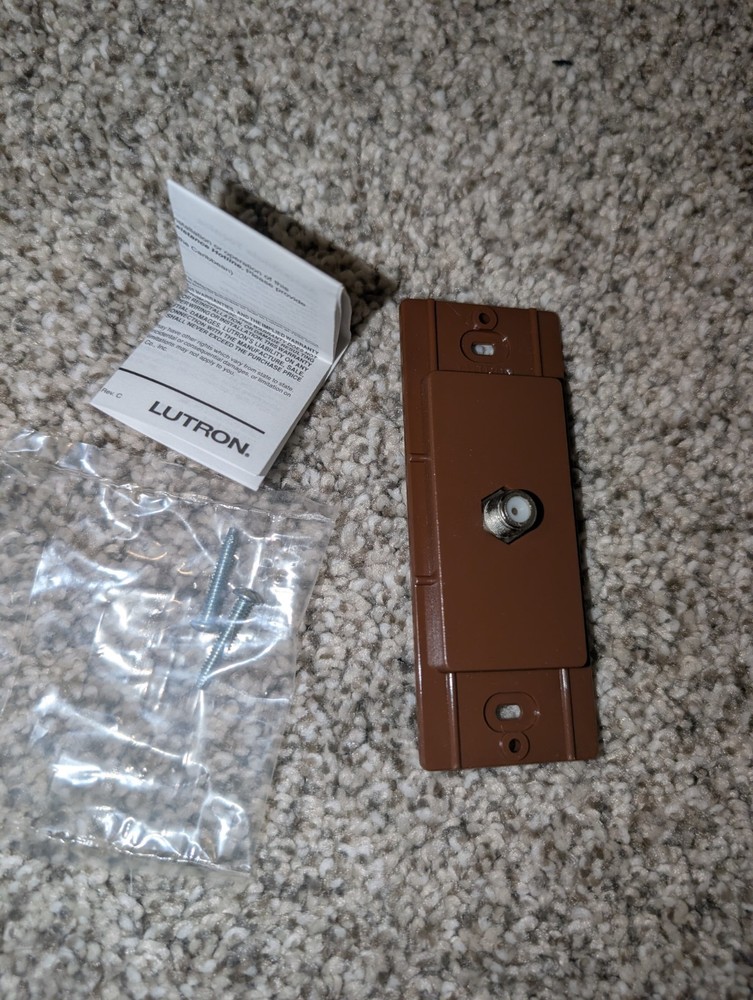 Lutron SC-CJ-SI, Satin Sienna Color, F Style Coaxial, Single Cable Jack, 1 pc