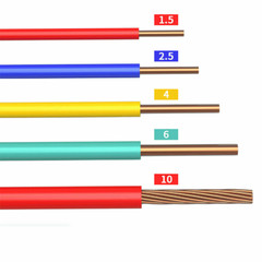 Pure Copper Single Core Cable Wire BV 1/1.5/2.5/4/6/10mm² PVC Insulated 5 Colors