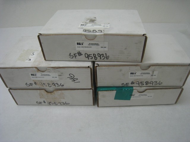 Lot of 5, NT International D80-P100-XX-A-DC New dual channel display