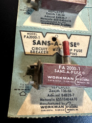 NOS 4x Sans-A-Fuse FA2000-1 Circuit Breaker – Replaces Zenith, Admiral, Motorola