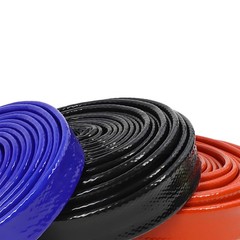 Silicone / Fibreglass Fire Sleeving Protective Heat Shield Sleeve 4mm to 100mm