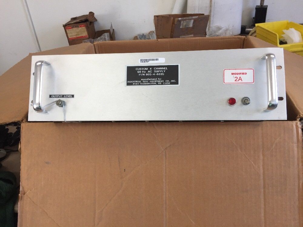 INDUSTRIAL TEST EQUIPMENT 80S-4-6035 CUSTOM 4 CHANNEL AC SUPPLY