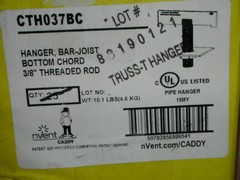 ERICO nVent Caddy CTH037BC Bottom Chord Truss-T Bar-Joist Hanger 3/8″ Rod NEW!!