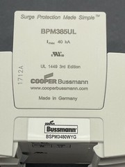 Cooper Bussmann BSPM3480WYG Surge Arrester w/ 3 BPM385UL modules, US Seller, NEW
