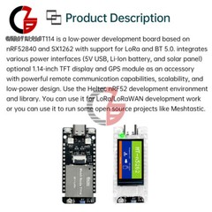 HelTec AutoMation Node T114 LoRa Development Board nRF52840 SX1262 Module Type-C