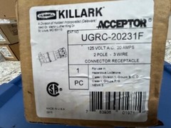 KILLARK UGRC-20231F 20 AMP ACCEPTOR CONNECTOR 125V 20A 1HP BREECH LID CONNECTOR