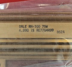 DALE VISHAY RE77G4R99 MILSPEC WW RESISTOR RH100 4.99 OHM 75 WATT +-1%