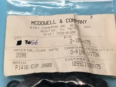56 MCDOWELL 2-109-V75 O-RING, 109SC1100V75, AS568-109, 2-109, 184974