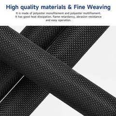 Cable Management Lot/Woven Mesh Split Sleeve Wire Loom Auto Harness Power cord
