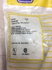 Ilsco SPAR-350 Insulated Splice Kit Dual Rated Wire Connector 350KCMIL-6AWG
