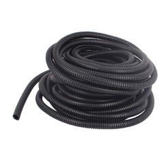 11 M 10×13 mm PVC Flexible Corrugated Conduit Tube for Garden,Office Black