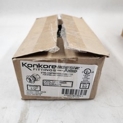 KONKORE CC50RKON, 1/2″, Steel, Non-Insulated, Compression, EMT Connector , 50 pc
