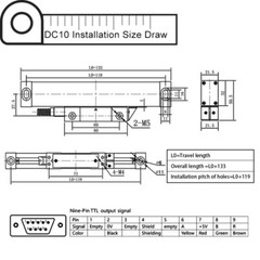 1um 3 Axis Milling CNC Digital Readout DRO Linear Glass Scale Bridgeport Dro Set