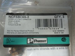 Panduit SBC6S Split Bolt Copper Connector Dual Rated #8Str- #6Sol LOT OF 3