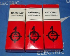 Lot of 3 NIB National Electronics 6Y6G Power Vaccum Tubes + 1 Year Warranty