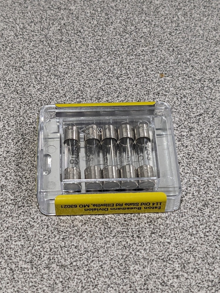Bussmann Cartridge Time Delay Fuse: 5 A, 20 mm OAL, 5 mm Dia Qty 5 GDC-5A