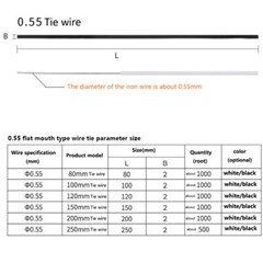 0.55mm Plastic Coated Wire Ties Twist Ties for Harness & Gardening & Packaging