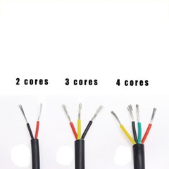 Ultra Flexible Silicone Tinned Copper Wire Electric Cable 2 3 4 Cores Black Red
