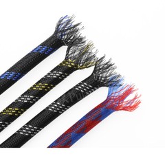 PET Nylon Braided Sleeve Tube 25mm 30mm 35mm Width Car Audio Cable Wire Sleeving
