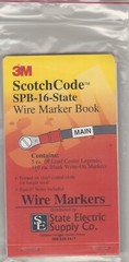3M Scotchcode Wire Markers SPB-16-State Numbers, Letters & Symbols