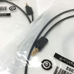 Lot of 4 Pomona 1081-24-0 Stackable Mini Banana Plug Patch Cords, Black, 24″ L