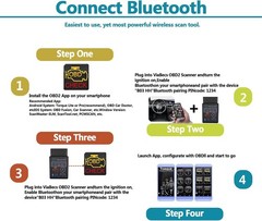 Wireless OBD2 Scanner Diagnostic Tool, Car Code Reader for Engine Light Reset &