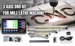 LCD DRO Kit +Linear Scales 2 Axis 3 Axis Digital Readout Display for Mill Lathe