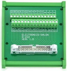 DIN Rail Mount Flat Cable 0.1 Inch FRC Connector Interface Module IDC30 2x15Pin