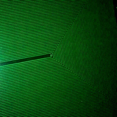 350uh Crystal Radio Spiral Coil Rectangular Printed Circuit Board-Green