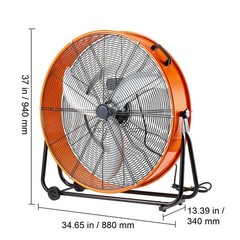Drum Fan, 30 Inch High Velocity Industrial Shop Fan, Heavy Duty Commercial Use 3