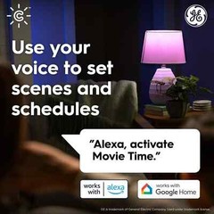 GE CYNC Smart G25 LED Globe Light Bulb Full Color Changing E26 Base