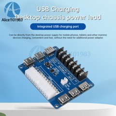 ATX Power Supply Breakout Board USB Charging Desktop Chassis Power Adapter Board