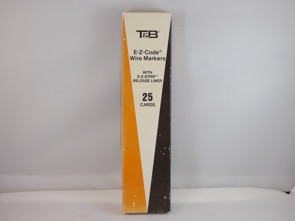 T&B EZ Code Pressure Sensitive Wire Marker Cards, 16 CT, Open in Original Box
