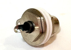 1pcs Switchcraft 3501FR RCA Phono Jack – Rear Mount, White Insulator, USA Made