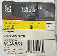 New GE General Electric SEPLD Circuit Breaker Accessory SE/SF Padlock Device