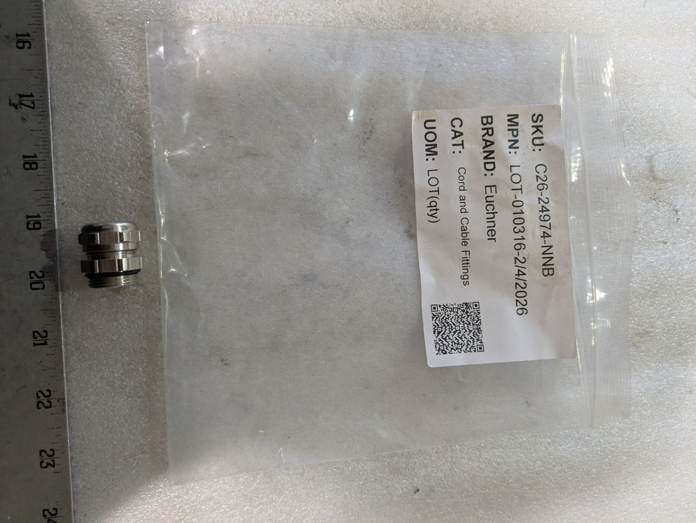 Euchner 010316 Cord Cable Fitting Gland Safety Switch Accessory New
