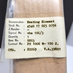 4520-17-025-0056 Nonimmersion Type Electrical Heating Element VBE106-3