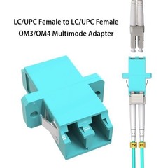 12pcs Fiber Optic Cable Adapter Coupler OM3 Multimode Duplex LC/UPC Female LC