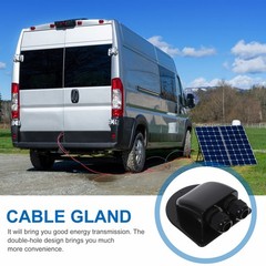 2 Pack Reusable ABS Double Hole Cable Gland for Rv Solar Panel Wire Entry