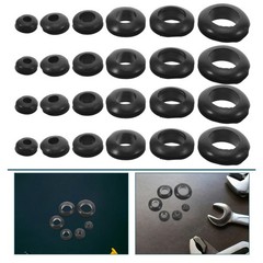 260 Pcs Black Rubber Wire Grommets Assortment Electrical Wiring Kit