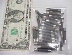 25 Cooper Bussmann ABC-15 Fuses ¼” x 1-¼ 250V 15A, Fast Ceramic BK8/ABC-15BX New